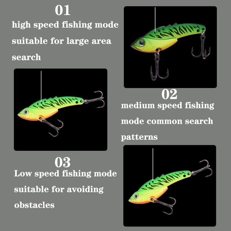 Señuelo de pesca láser de Metal VIB, 9g, 13g, Crankbait, cuchara vibratoria de alta calidad, Spinner Jig, cebo hundido, aparejos de pesca, 1 ud. - imagen 5