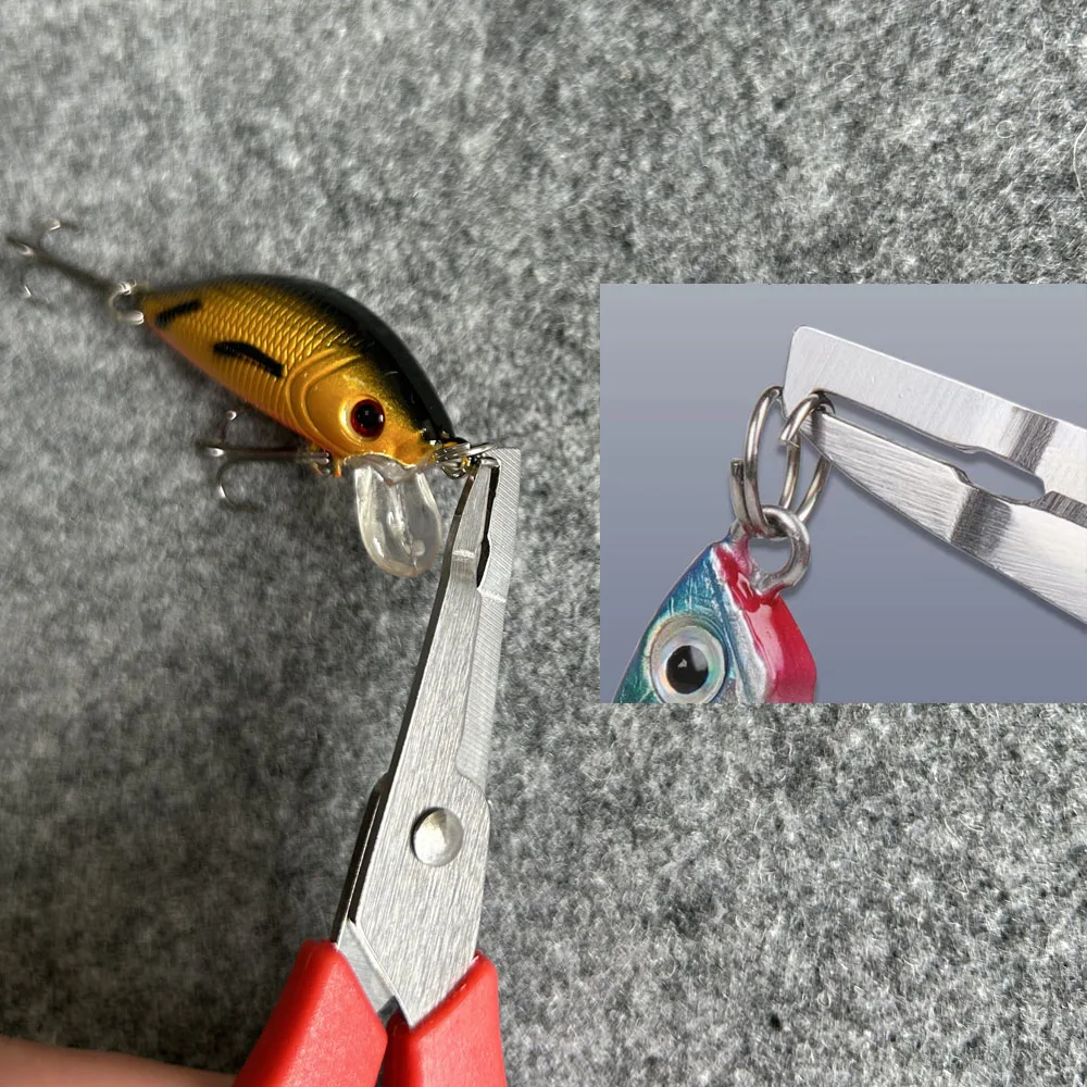 DNDYUJU-Alicates de pesca multifuncionales de acero inoxidable, Cortador de línea de PE con removedor de anzuelos dentados, accesorios de herramientas de pesca de carpa - imagen 5