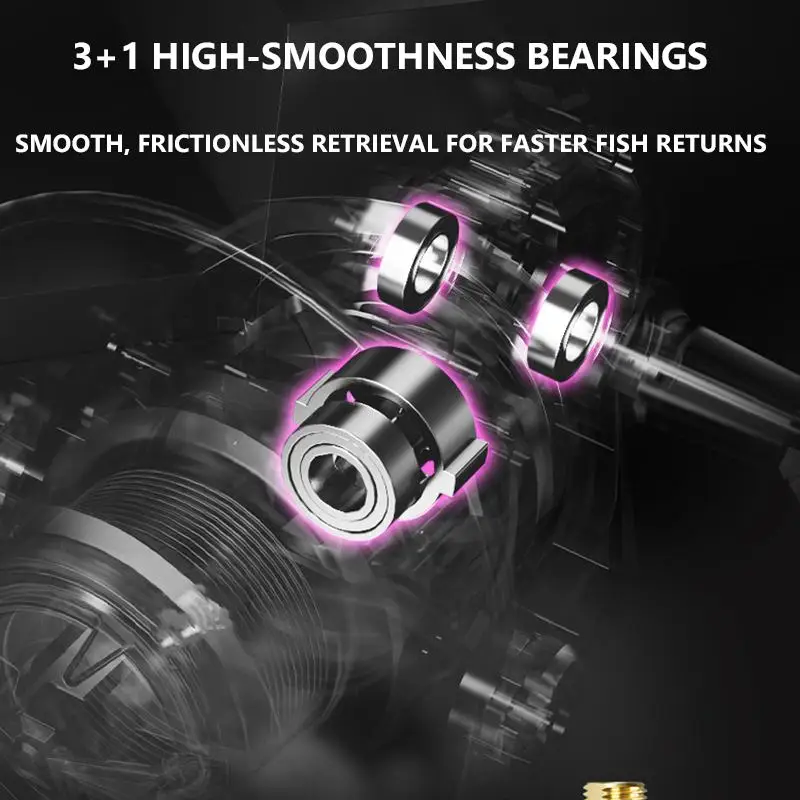 Carrete de pesca giratorio Mavllos FLASH, potencia de arrastre, relación de velocidad de 10KG, 5,2: 1, carrete de aluminio ligero, carrete de pesca de lubina y carpa - imagen 5
