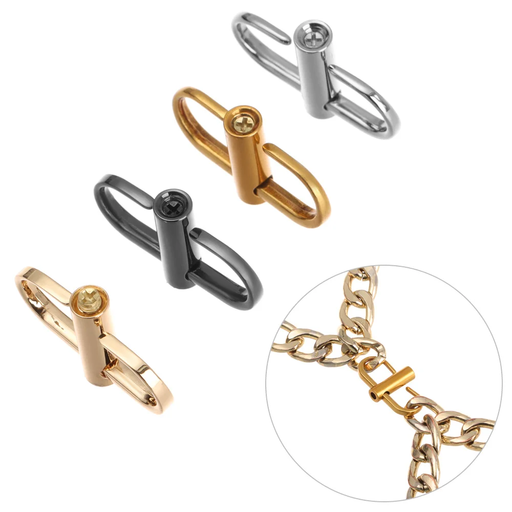 Hebillas de cadena de bolso, accesorios de herramientas ajustables para exteriores, tornillo de posicionamiento, longitud de la correa, Clip de hebilla de Metal acortado - imagen 3