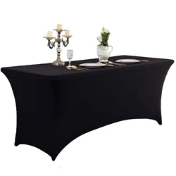 Mantel elástico Licra rectangular plegable – Protector de mesa para bodas