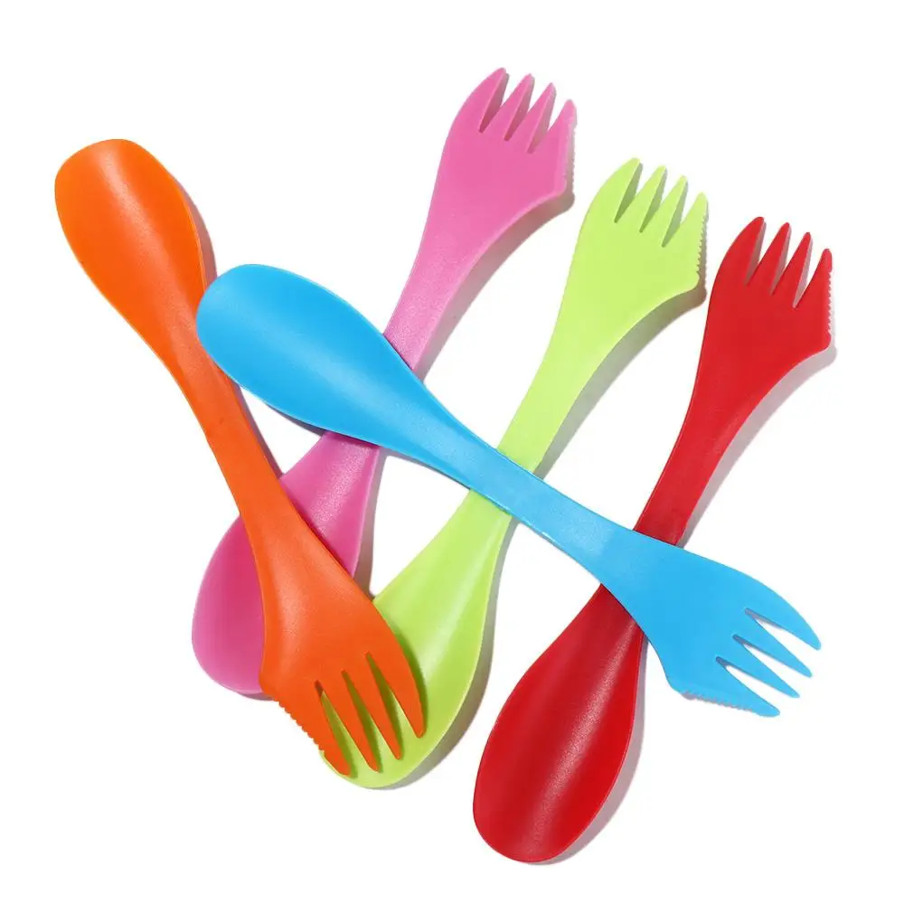 Vajilla para exteriores, cuchara de postre, abridor de latas, tenedor de fruta, abridor de botellas, tenedor, cuchara, tenedor, cuchara de plástico - imagen 2