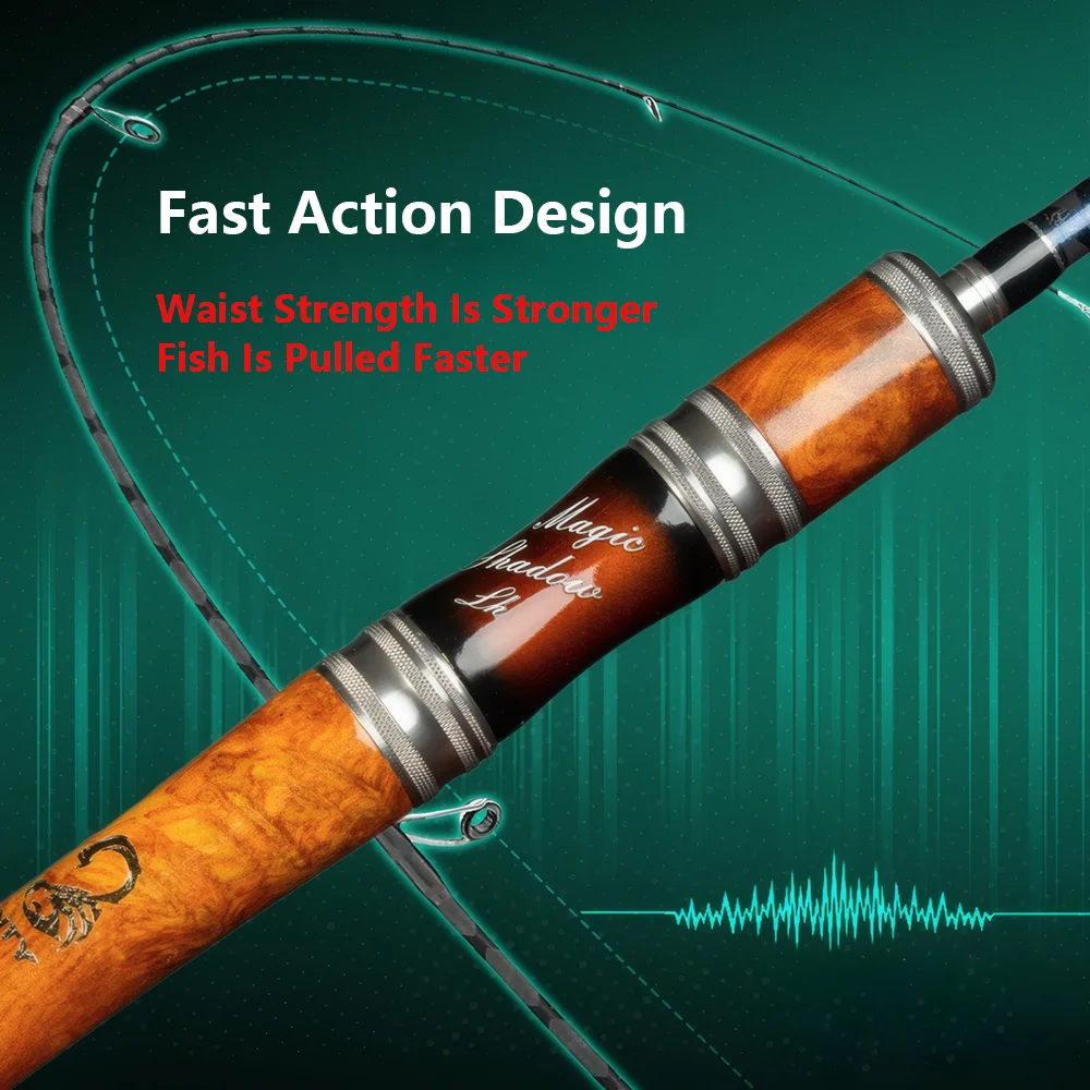 Herramienta de pesca con caña de pescar ultraligera de fibra de carbono, caña giratoria en L para carpa, trucha, lubina, cebo pequeño de 3-10g, accesorios para caña de pescar en barco - imagen 3