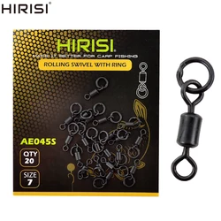 Eslabones Giratorios AE045S para Carpfishing – Anillo Sólido (20 uds)
