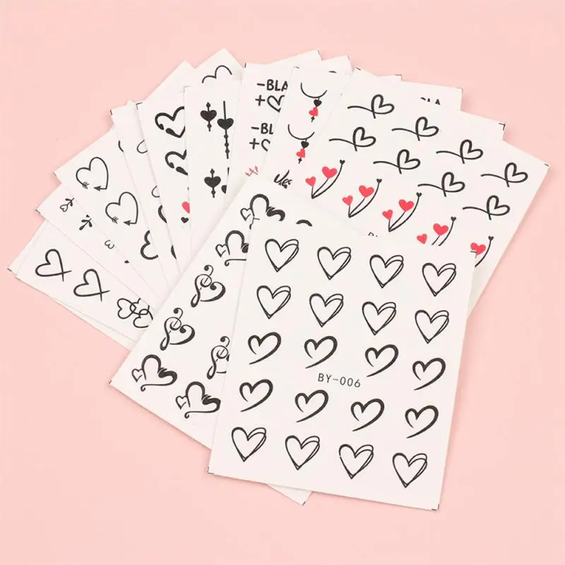 Calcomanías geométricas para uñas, fácil de usar, marca de agua expresiva de larga duración, fácil de despegar, imprescindible - imagen 4