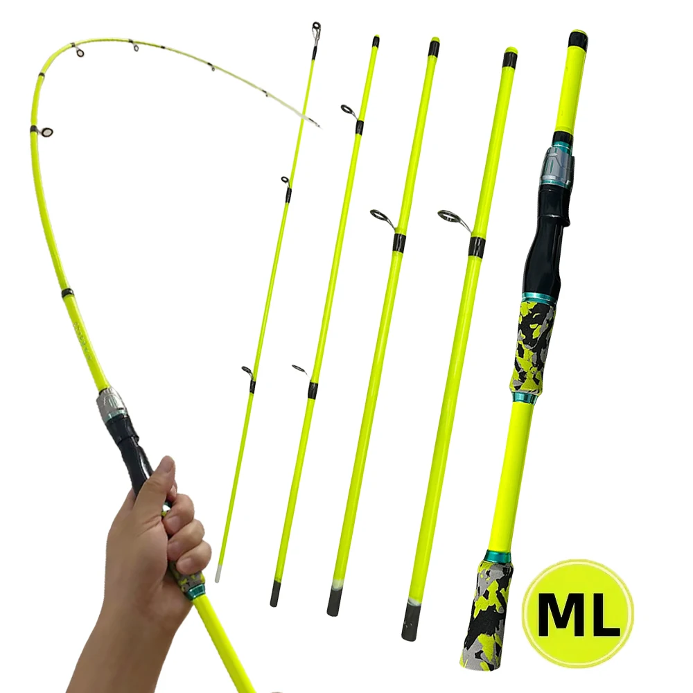 Combo de caña de pescar y carrete de 1,8/2,1 m, caña de señuelo de larga distancia de 4/5 secciones + rueda giratoria 2000/3000 con anzuelos de cebo suave, Kits completos - imagen 4