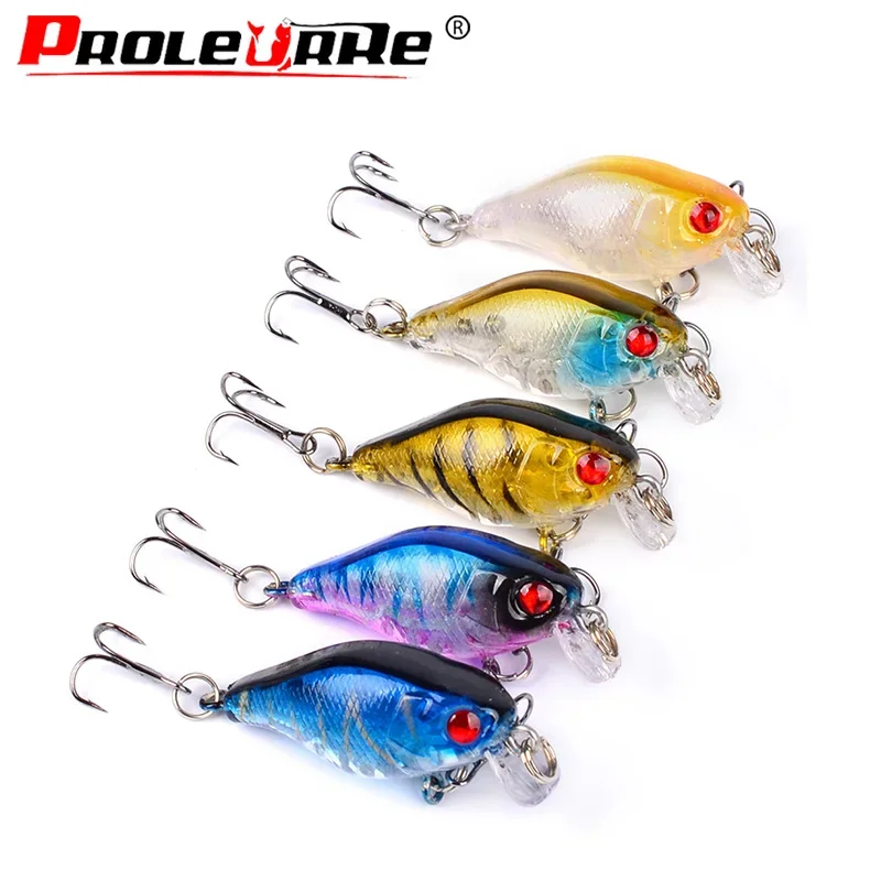 Señuelo de pesca Topwater Minnow, juego de colores mezclados, Wobblers Swimbait, cebo duro Artificial, Crankbait con anzuelos, aparejos de pesca, 5 uds.