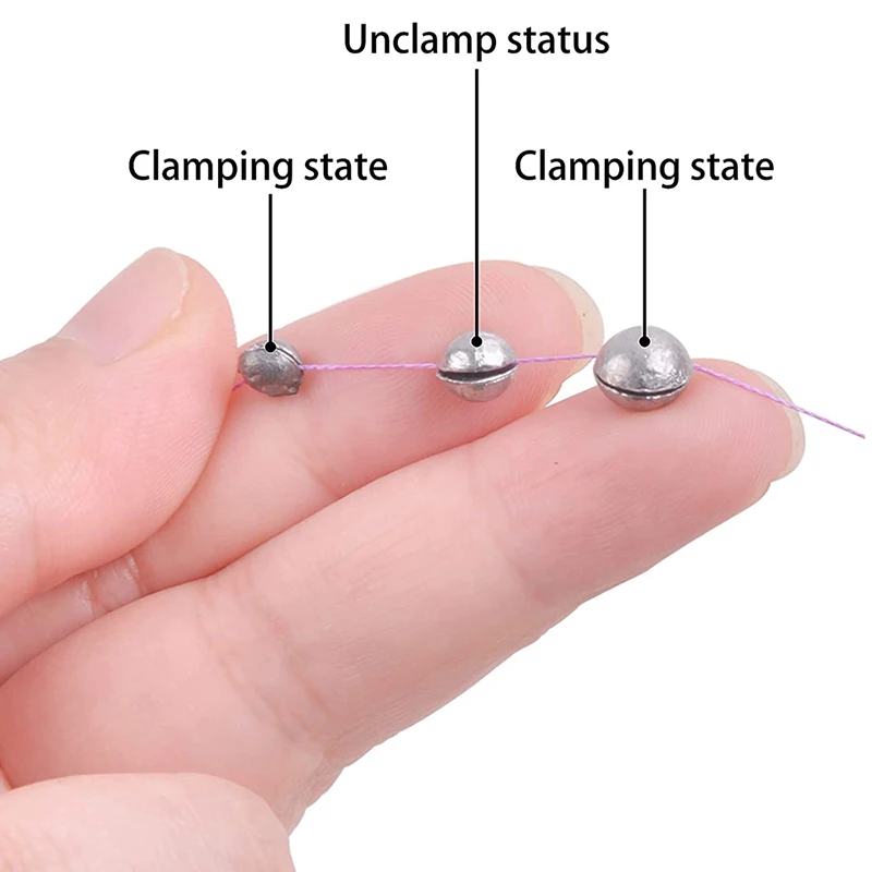 Juego de plomos de plomo de 250-0,3g para pesca de piezas, plomada de tiro dividido, peso de pesca de carpa, aparejo de bala de huevo ovalado sólido, 1,5 - imagen 3