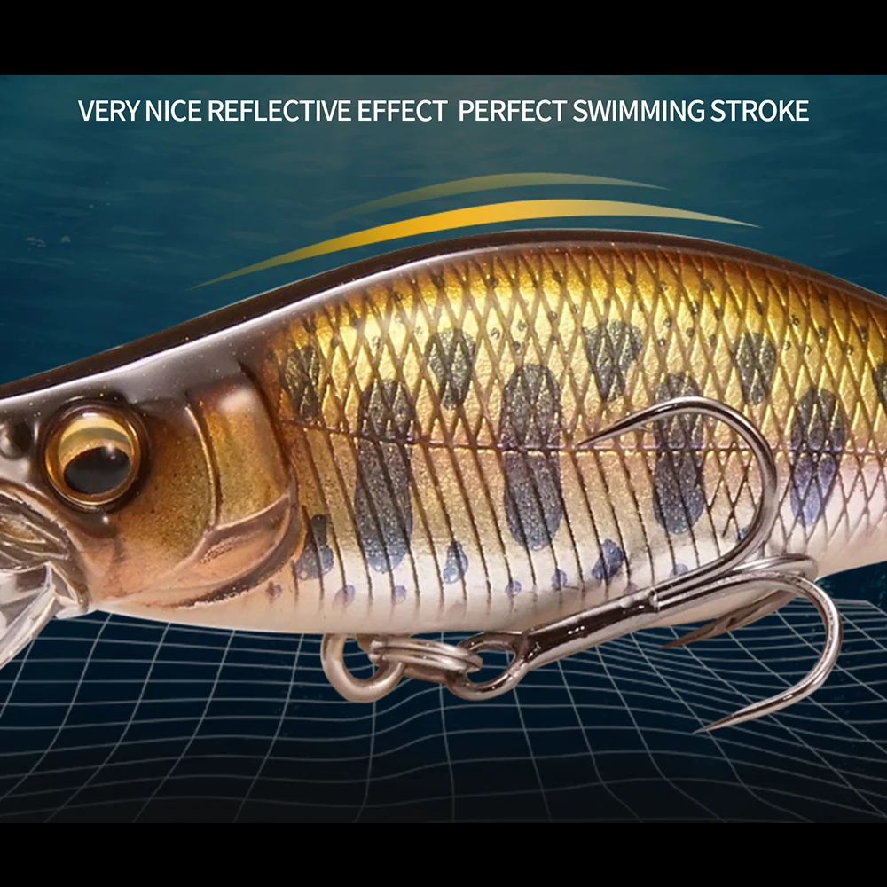 Señuelo de pesca de 6,4 cm y 7,6g, cebo duro Artificial de hundimiento rápido, Jerkbait, Swimbait, curricán, trucha, lubina - imagen 5