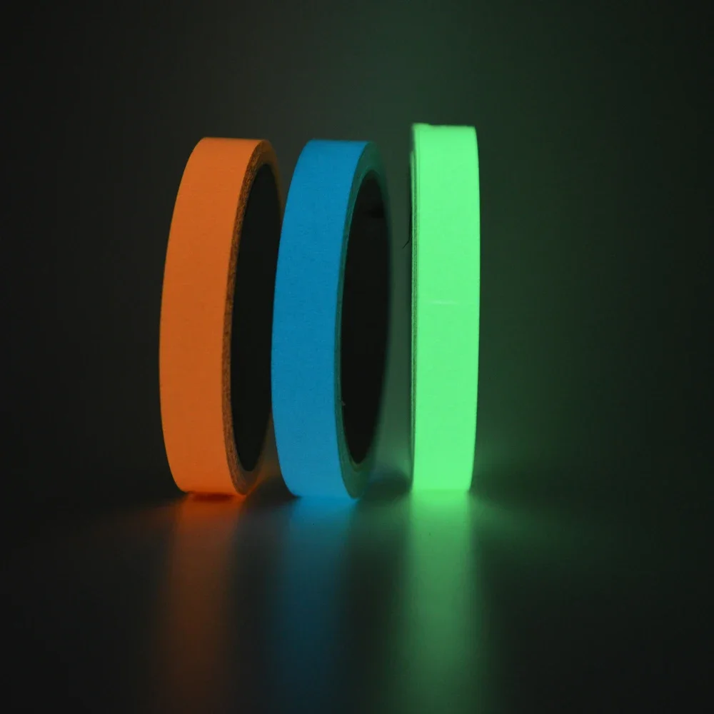 Cinta luminosa autoadhesiva para mascotas, pegatinas de advertencia fluorescentes que brillan en la oscuridad para decoración de escenario, herramienta para caña de pescar que brilla - imagen 3