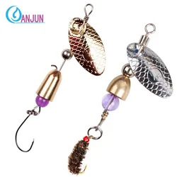 Cuchara de pesca giratoria para lubina, trucha y perca
