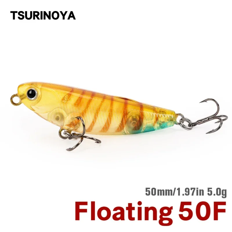 TSURINOYA 50mm 5g señuelo de pesca tipo lápiz flotante DW62 Topwater cebo duro Artificial Lucio lubina trucha Jerkbait Wobbler señuelo - imagen 3