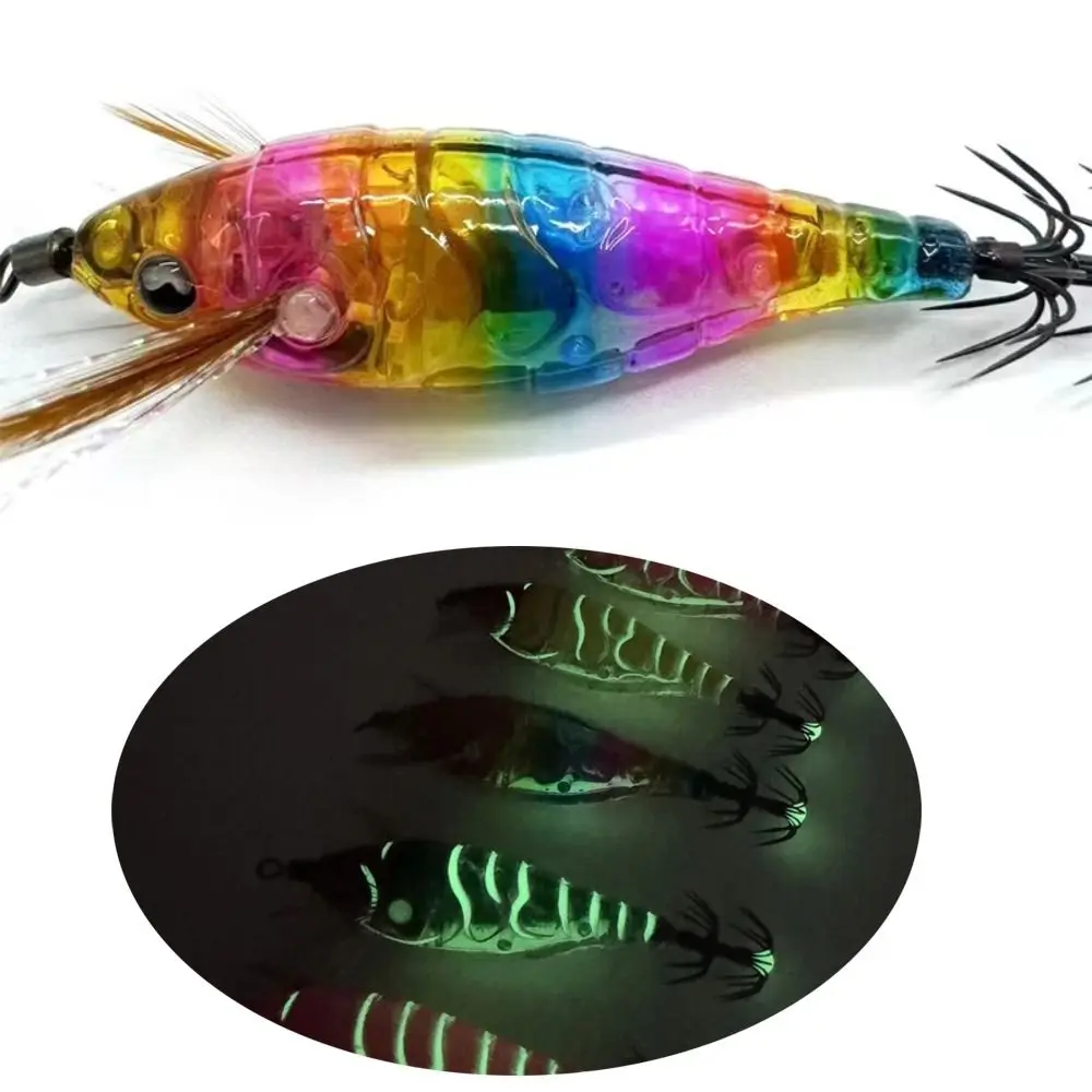 Plantilla luminosa de 75mm/6g, señuelo de pesca con característica luminosa de alta visibilidad, Material de madera, anzuelo japonés, señuelo de Jigging Vertical