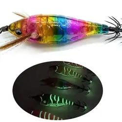 Plantilla luminosa de 75mm/6g, señuelo de pesca con característica luminosa de alta visibilidad, Material de madera, anzuelo japonés, señuelo de Jigging Vertical