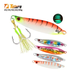 TOLU-señuelo de plantilla de Metal en forma de S con ojos impresos en 3D, 20g, 30g, 40g, 60g, 80g, señuelo de pesca de fundición en tierra, plantilla de Metal Vertical