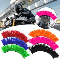 Peluca de casco cortable desmontable Pruiken Kleurrijke Hanekam Motocross seda Color brillante casco Mohawk ciclismo suministros para montar