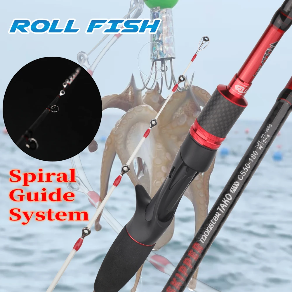 Caña ROLLFISH fibra de carbono vista completa