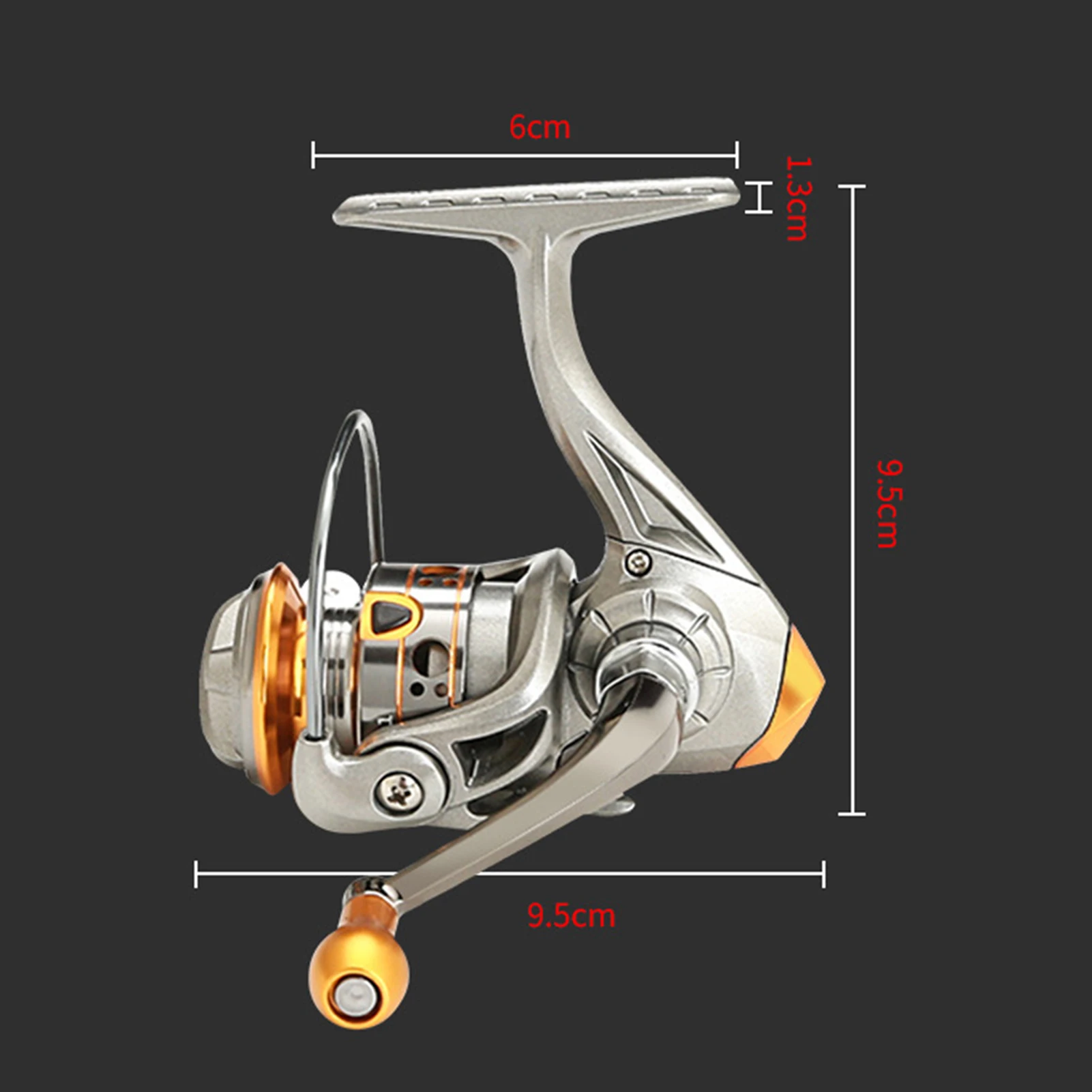 Carrete giratorio Micro compacto, carretes de pesca giratorios ultraligeros para pesca de agua dulce y todas las estaciones - imagen 3