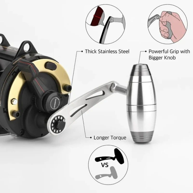 Gomexus mango único para Shimano TLD 20 25 aluminio 85MM con perilla - imagen 3