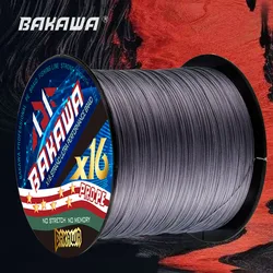 Línea de pesca BAKAWA X16 300M 16 hebras línea de pesca trenzada línea de PE multifilamento para ​ Accesorios de pesca de alambre de pesca de carpa