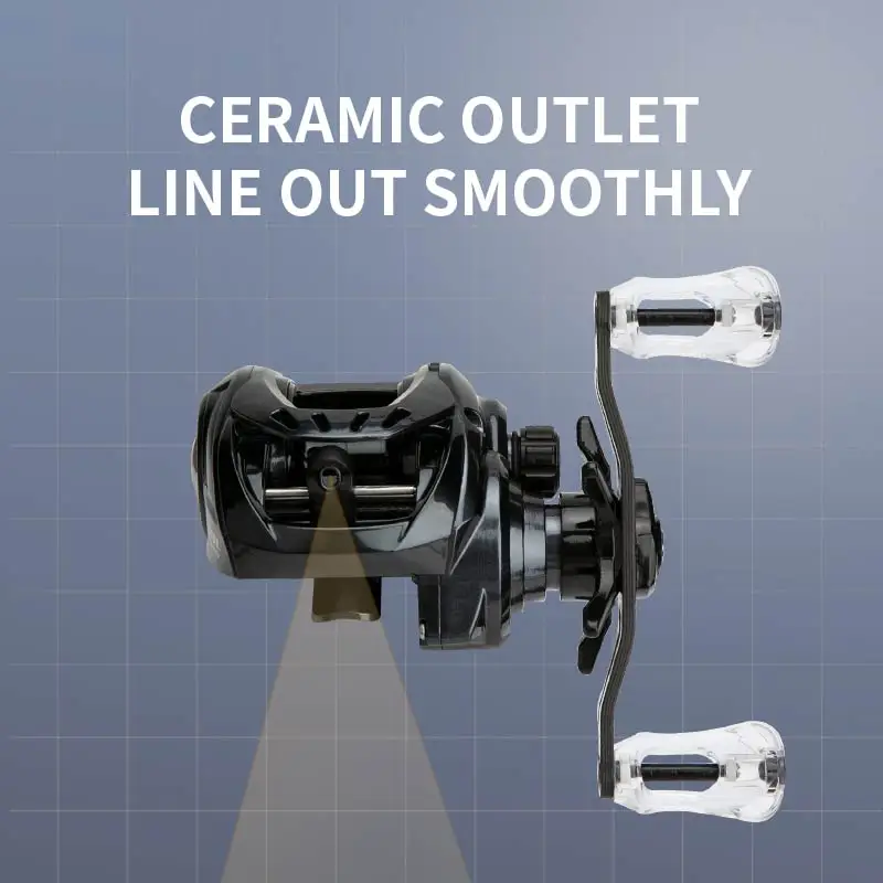 Carrete de pesca CEMREO Bait de fibra de carbono, sistema de freno magnético de arrastre de 5kg, 7,0: 1, carrete de pesca ultraligero, modelo: X1 - imagen 5