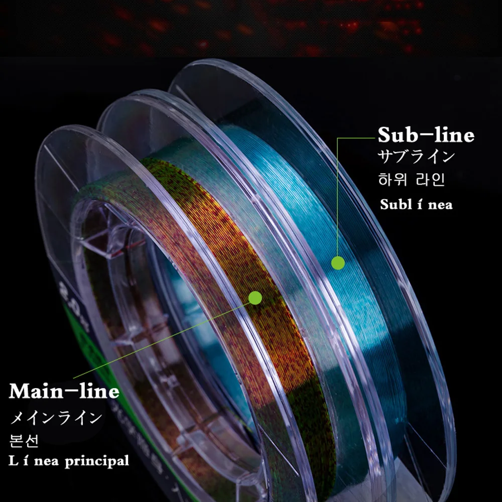 Línea de pesca de carpa Invisible, 50m, línea de pesca principal/secundaria, súper fuerte, de nailon, aparejos de fluorocarbono 0,4-5 # - imagen 2