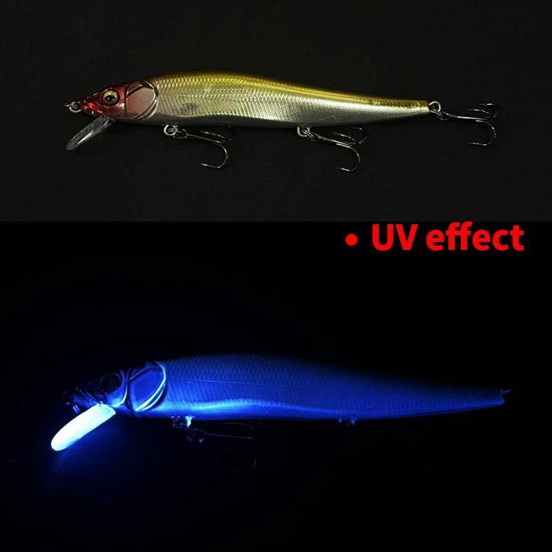 Jerkbait Minnow SP – Señuelo duro realista con ojos 3D para lubina