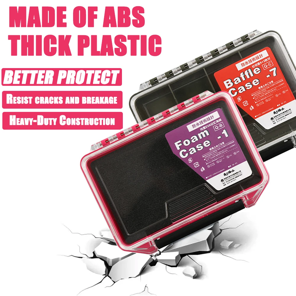 ZUKIBO-estuche de pesca de doble cara, caja de señuelos de pesca, plantilla de calamar, cebo de Minnows, caja de aparejos de pesca, contenedor de almacenamiento - imagen 4