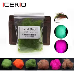 ICERIO, 2 g/paquete, Material de atado de moscas de Ninfa Dub Scud de varios colores para moscas de trucha, señuelo para hacer moscas y camarones