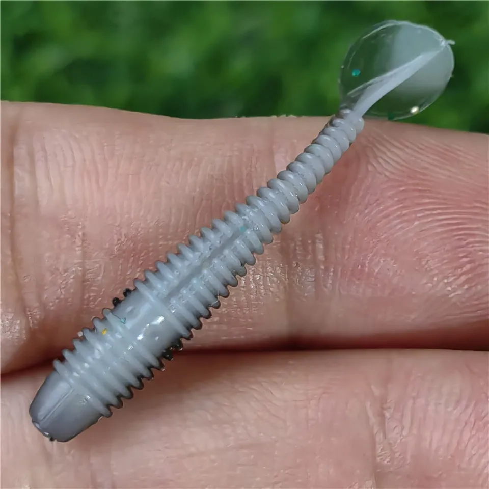 Mini señuelo de Pesca suave 20 piezas, 0,35g/3,5 cm, gusano pequeño Ttail, Wobbler Isca, carpa, cebo Artificial, aparejos de Pesca - imagen 4
