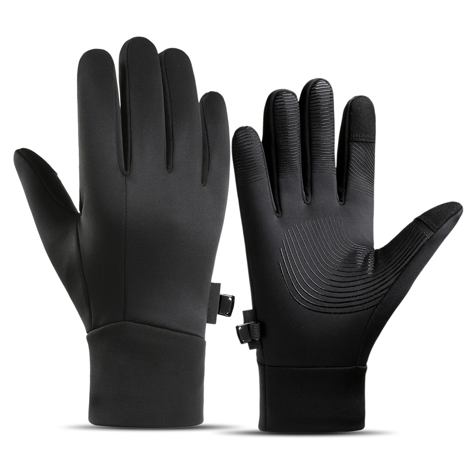 Guantes para correr de montaña para hombre, guantes de invierno con pantalla táctil, cálidos, antideslizantes, a prueba de viento, resistentes a la lluvia, para deportes de equitación