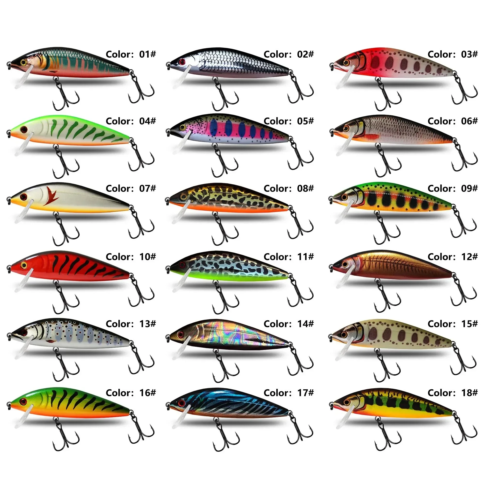 Cuenta regresiva Elite 70mm 10g Señuelos de pesca de pececillo que se hunden Jerkbaits Peche cebo Artificial Wobbler señuelo para pesca de lubina y trucha CDE75 - imagen 5