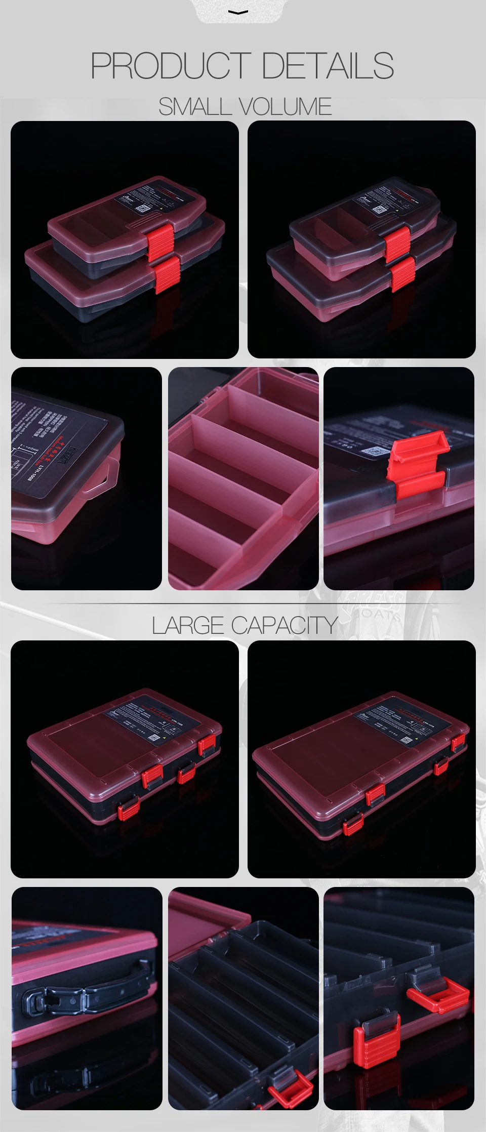 Kingdom Fishing Tackle Box Fish Lures Hooks Baits Compartments Storage Case Box Fishing Tackle Box for Pesca Fishing Accessories (5)