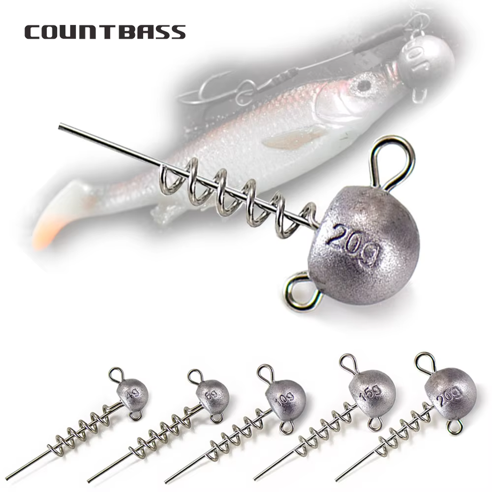Countbass Jig Heads Schroef Lock In – Vinilos shad, gusano y pez - imagen 3