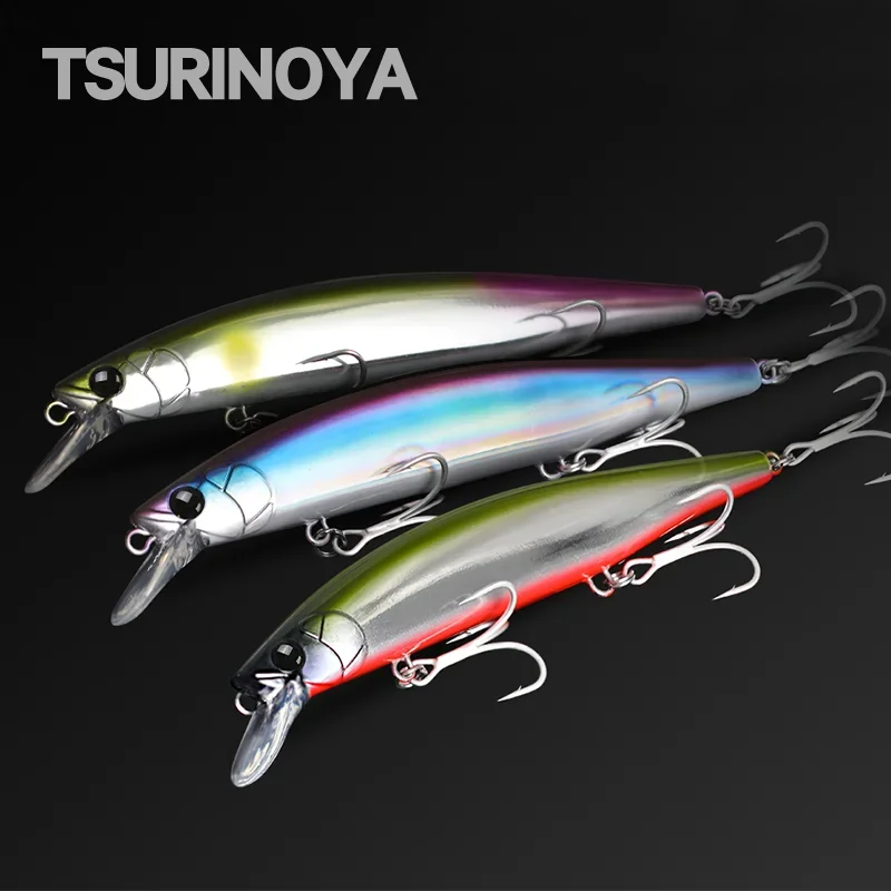 TSURINOYA IMP 115S Ultra larga fundición hundimiento Minnow señuelo delgado 115mm 20g pesca en la costa lubina Barracuda pesca eléctrica cebo duro - imagen 2