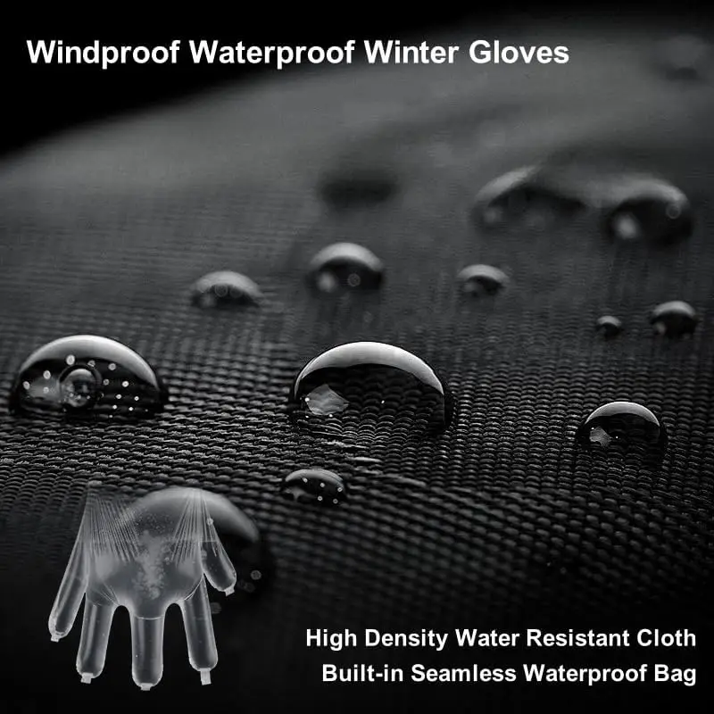 Nuevos guantes de esquí de invierno para hombres y mujeres, guantes de felpa gruesos impermeables, guantes cálidos para ciclismo, Camping, esquí, 1 par - imagen 3