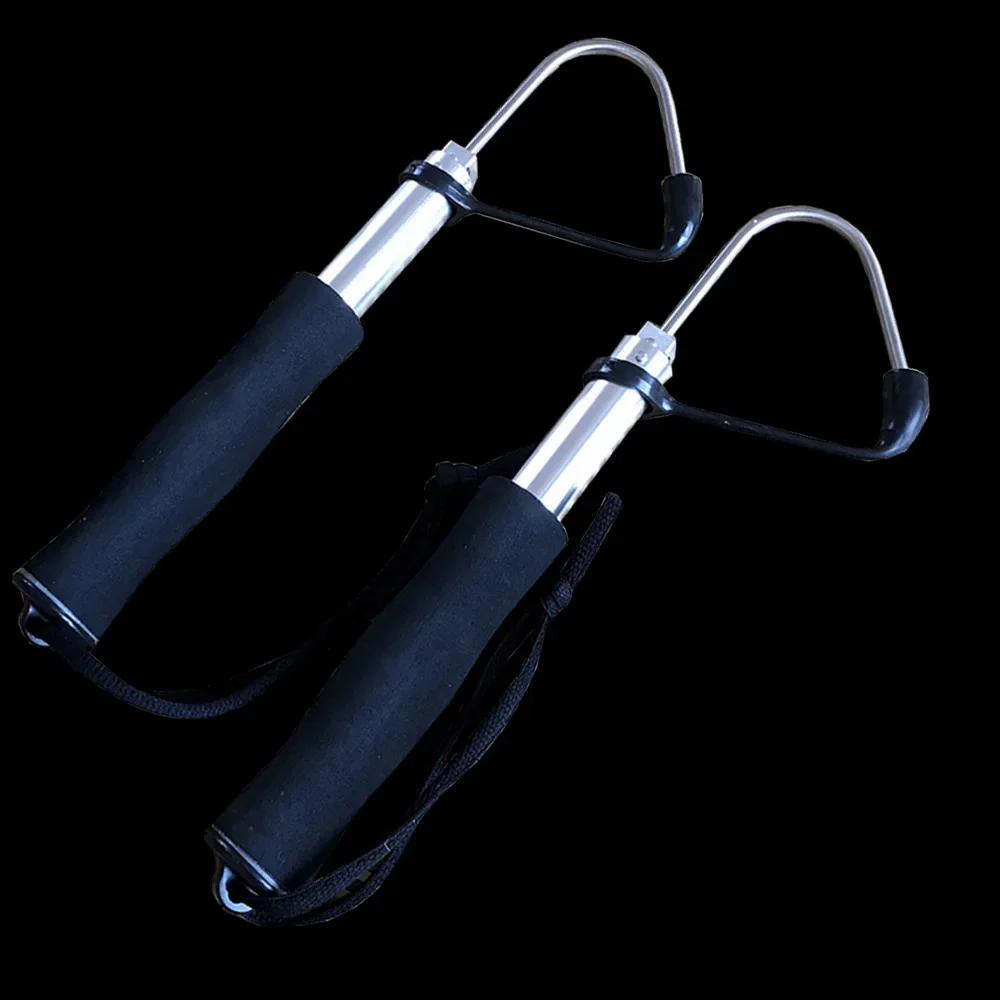 Aparejos de pesca telescópicos de acero inoxidable, accesorios de pesca de poste de aluminio, mango suave, 64/89/116cm - imagen 5