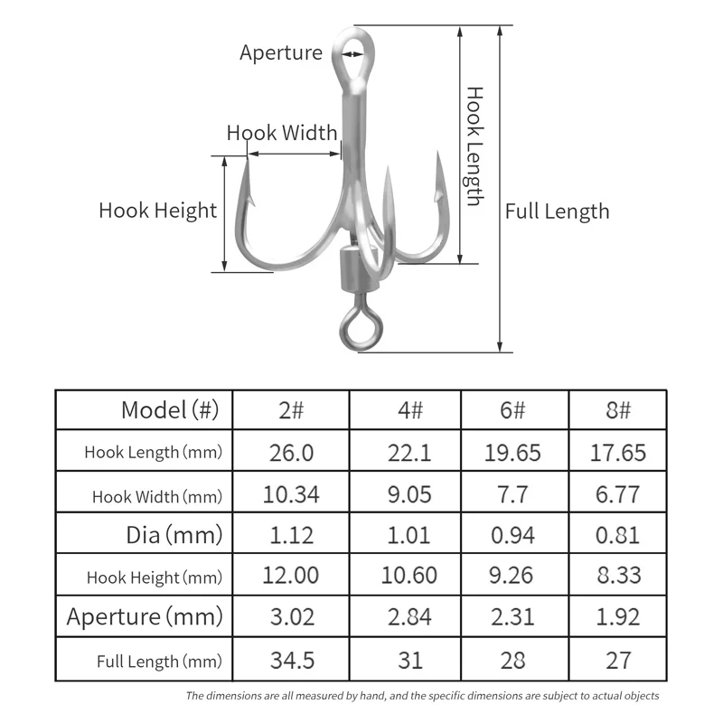 ZYZ anzuelos triples con conector de pesca, anillos giratorios de 360 °, 4 tamaños, señuelo de púas de acero de alto carbono, plantilla de cebo duro, aparejos de anzuelos - imagen 4