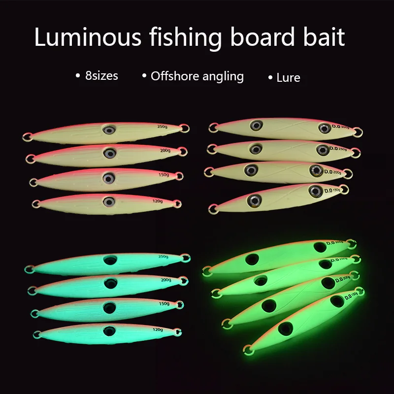 1 unidad de barco de pesca de mar con placa de hierro luminosa, cuchillo de pesca, cebo de pesca, quilla de luz fuerte, placa de hierro, cebo de carretera reforzado - imagen 3