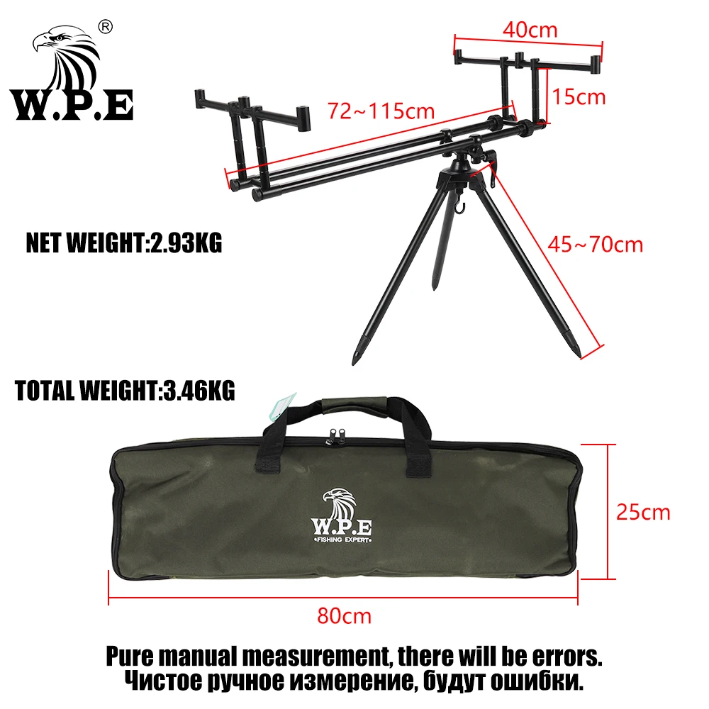 W.P.E-caña de pescar plegable retráctil ajustable, accesorios de pesca, aparejos de soporte - imagen 3