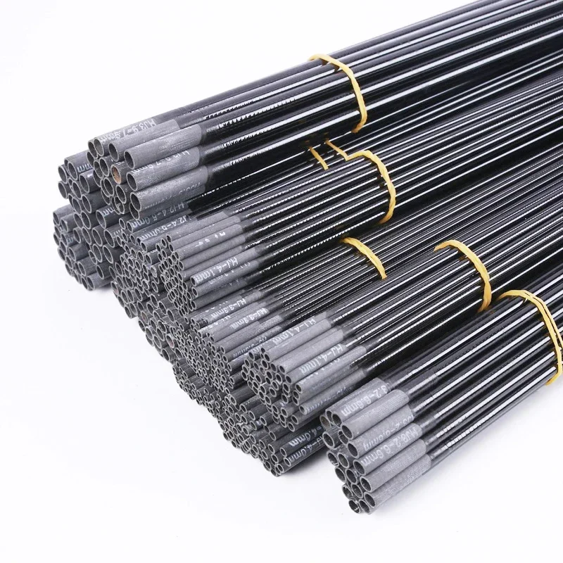 4,1mm-6,4mm 5 piezas punta de caña de pescar de repuesto 1,2,3 secciones caña de pescar de corriente tamaño corto completo accesorios de carbono huecos resistentes - imagen 5