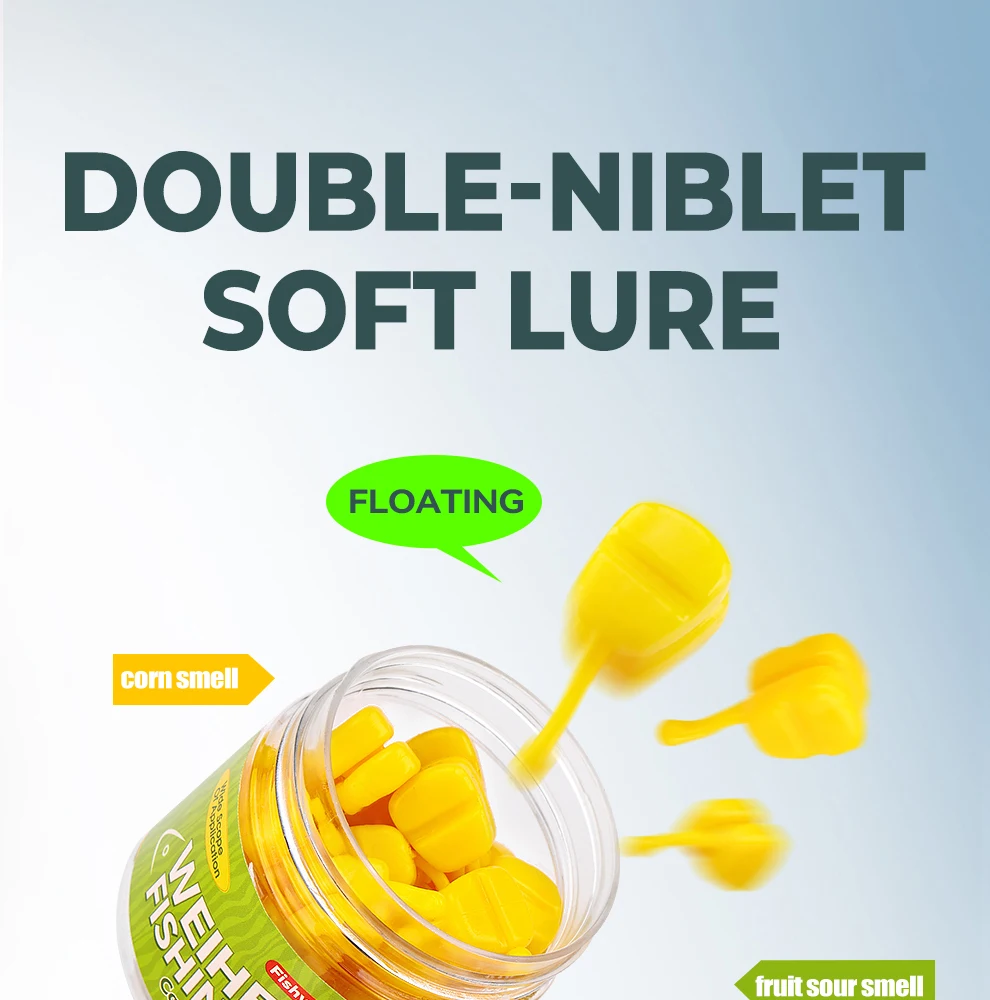 Cebo blando WEIHE doble maíz TPE aroma múltiple