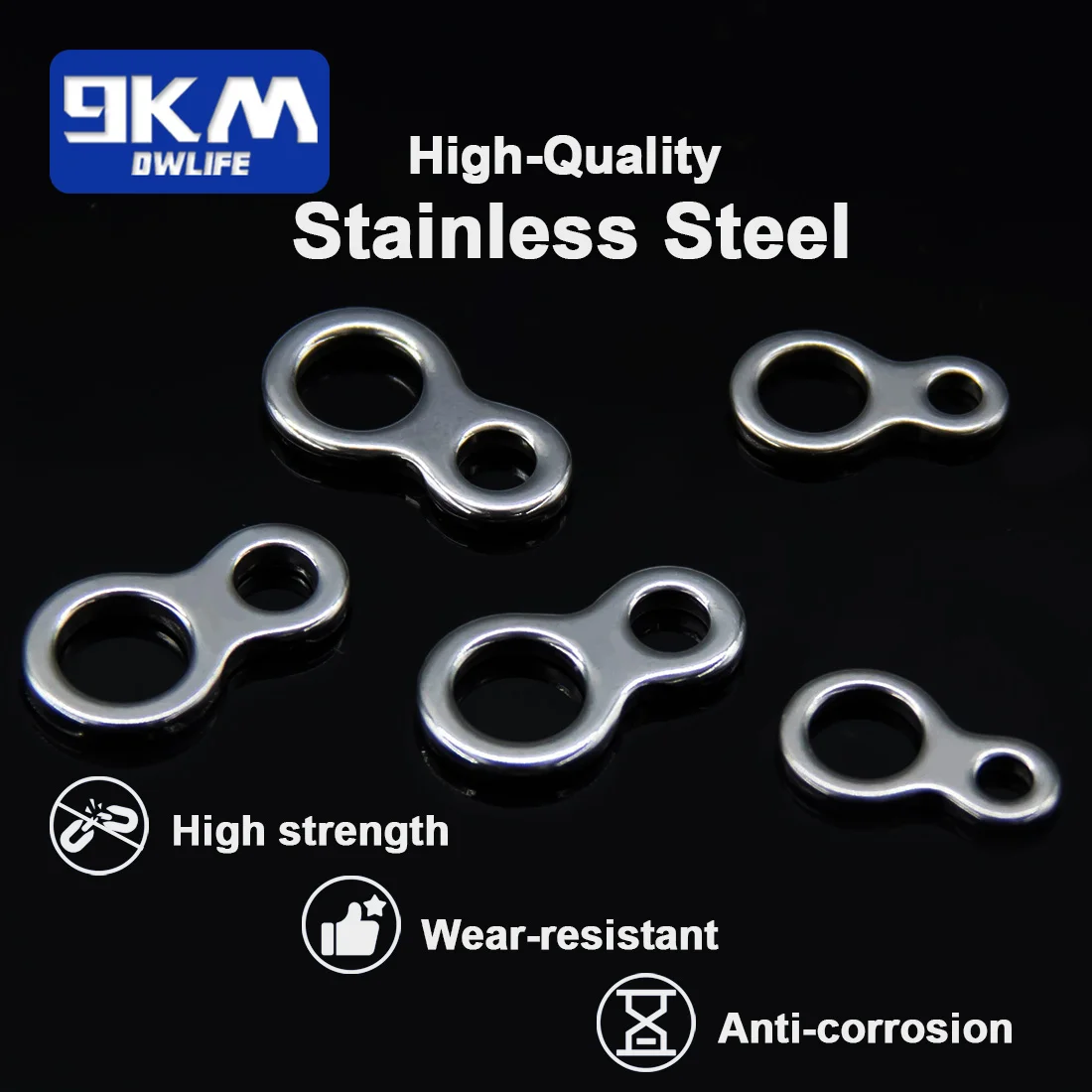 20 ~ 100 Uds. Anillo sólido de pesca de acero inoxidable, conectores de Señuelos de Pesca de Mar, anillos de Jigging giratorios, accesorios de pesca a presión, aparejos - imagen 5