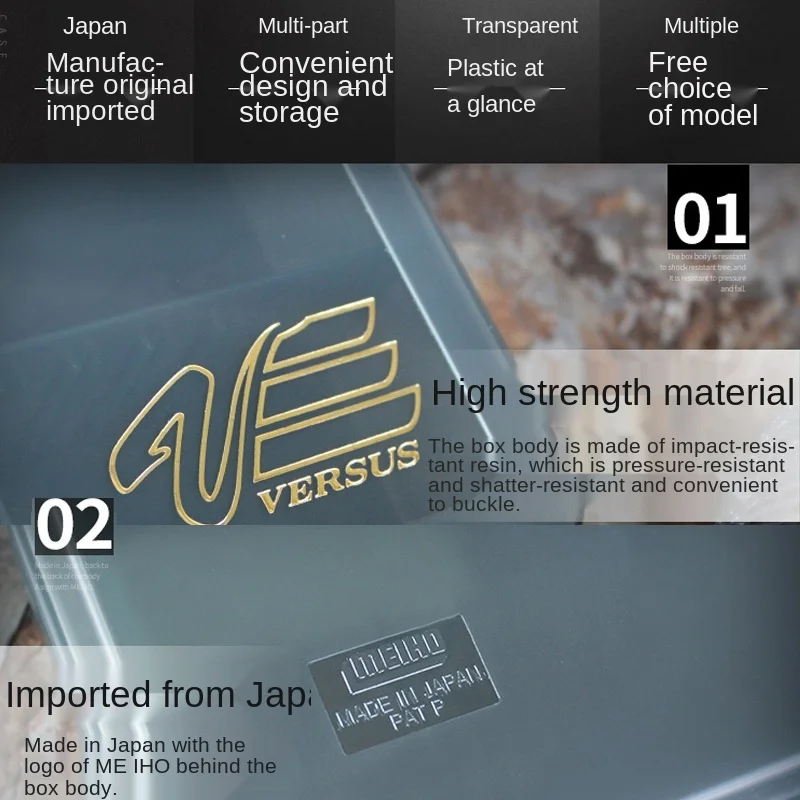 Caja de cebo MEIHO 100% Original de Japón, se puede superponer, caja de cebo suave, anzuelo de pesca, caja de aparejos de pesca, caja de cebo con señuelo, caja de plástico - imagen 5