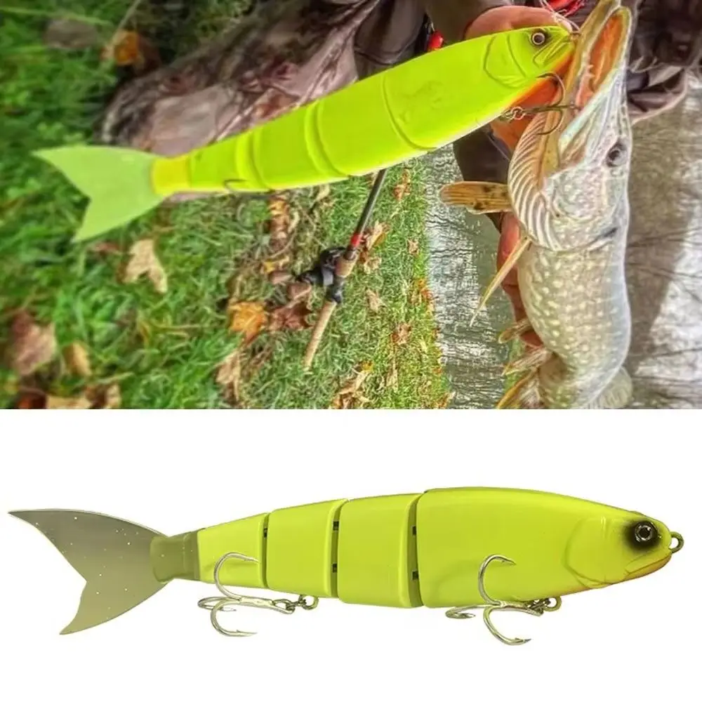 Señuelo para Lucio, 23cm, 105g, Swimbait articulado, flotante, hundimiento lento, cebo deslizante para gran juego, Wahoo Bass, Lucio, señuelo de pesca duro - imagen 3