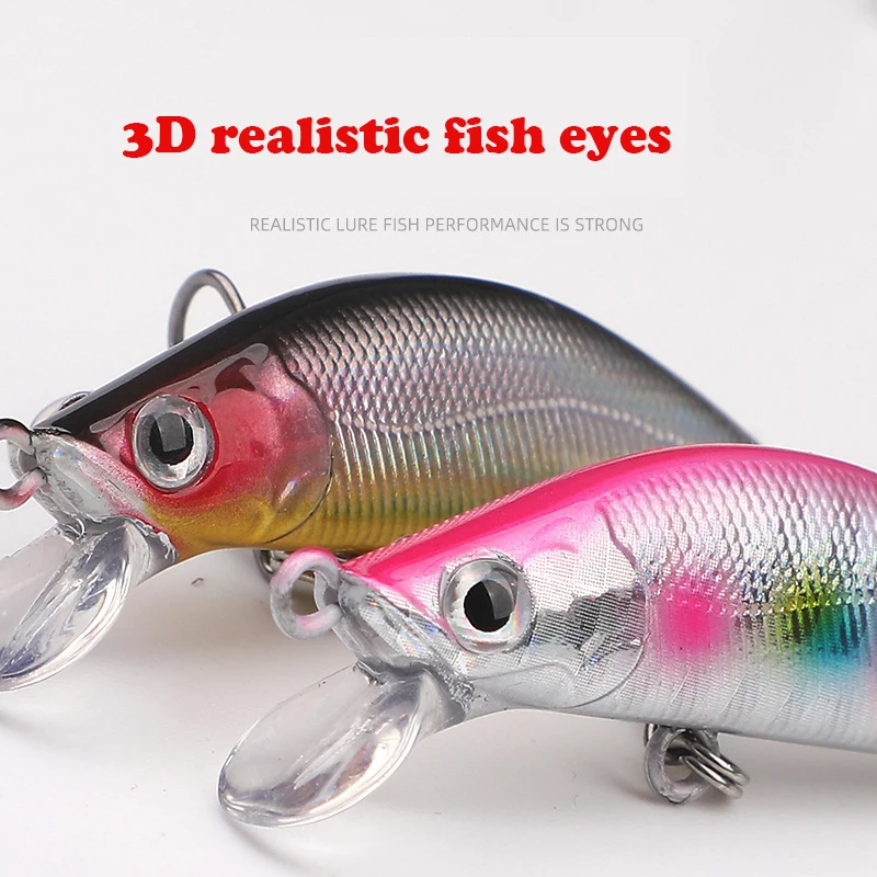 Testar-cebo de pececillo hundido, 55mm, 5g, Jerkbait de fundición larga, Wobblers, Mirco Minnow River Stream para lubina, trucha, Señuelos de Pesca - imagen 4