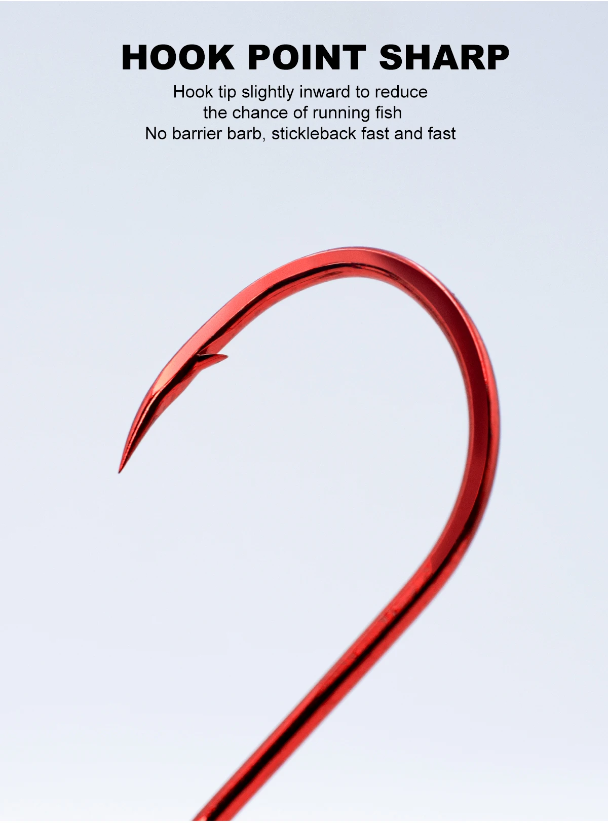 Mejore su experiencia de pesca con un gancho afilado diseñado para capturas rápidas y efectivas