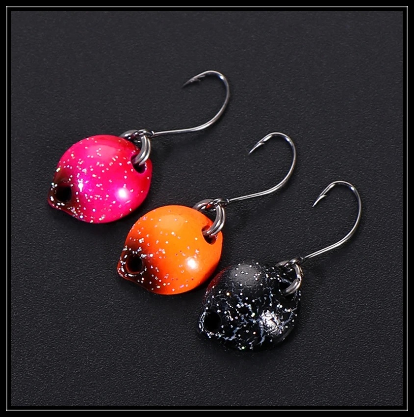 MUKUN 1 Uds alta calidad 1,4 cm 1,8g Mini señuelo tipo cuchara cebo duro Spinnerbait Isca Artificial Pesca Wobblers aparejos de Pesca con mosca - imagen 4