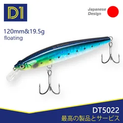 Señuelo Minnow Flotante Asesino Silencioso D1 – 120mm Sistema Gravedad