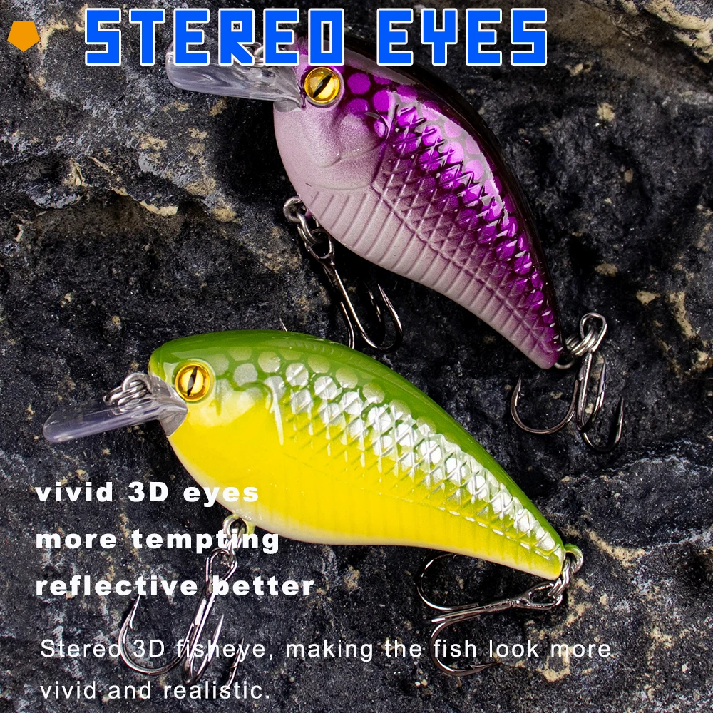 CCLTBA nuevo Crankbait 7cm 11,2g cebos de manivela cuadrados Wobbling Señuelos de pesca artificiales duros para aparejos de lubina - imagen 5